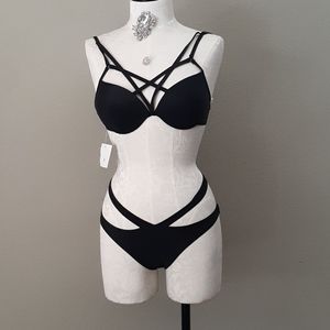 Strappy Black bikini small